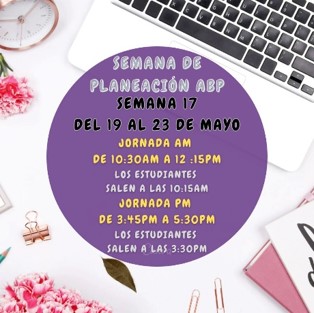 HORARIO ESPECIAL SEMANA 17 POR PLANEACIÓN ABP